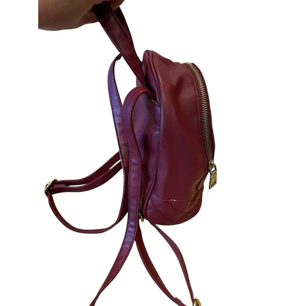 bebe burgundy faux